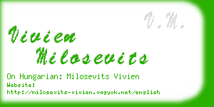 vivien milosevits business card